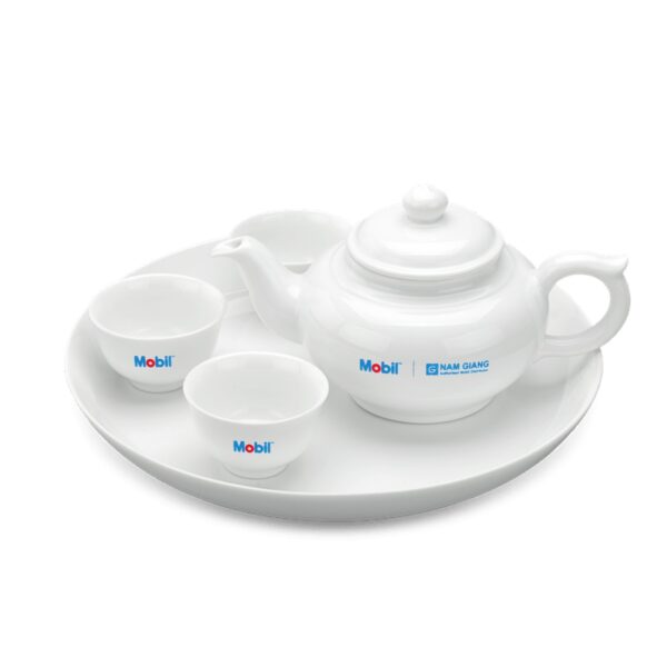 Bộ Ấm Chén Minh Long A001_01357200003 0.35 L - Jasmine - Trắng