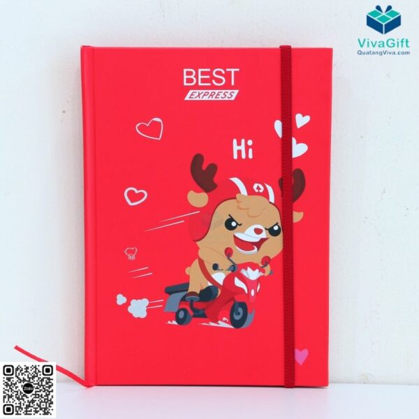 Sổ Tay Dán Gáy Note Book Có Ràng Dây Thun B099 2
