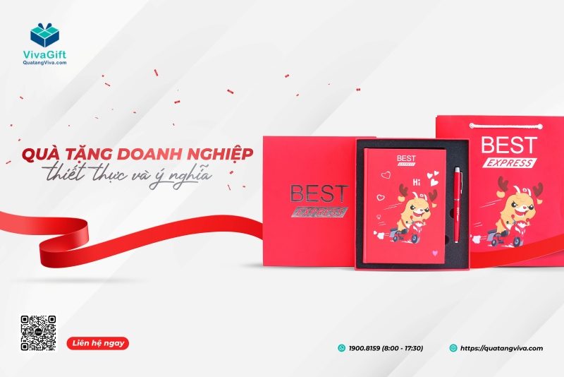 Bộ Giftset Quà Tặng Doanh Nghiệp Sổ Tay Dán Gáy Và Bút Ghi Chép GS154-1