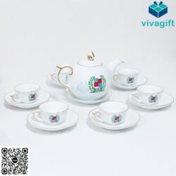 GiftSet Bộ Ấm Trà Bát Tràng GS156 In Logo – Quatangviva.com