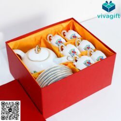 GiftSet Bộ Ấm Trà Bát Tràng GS156 In Logo – Quatangviva.com