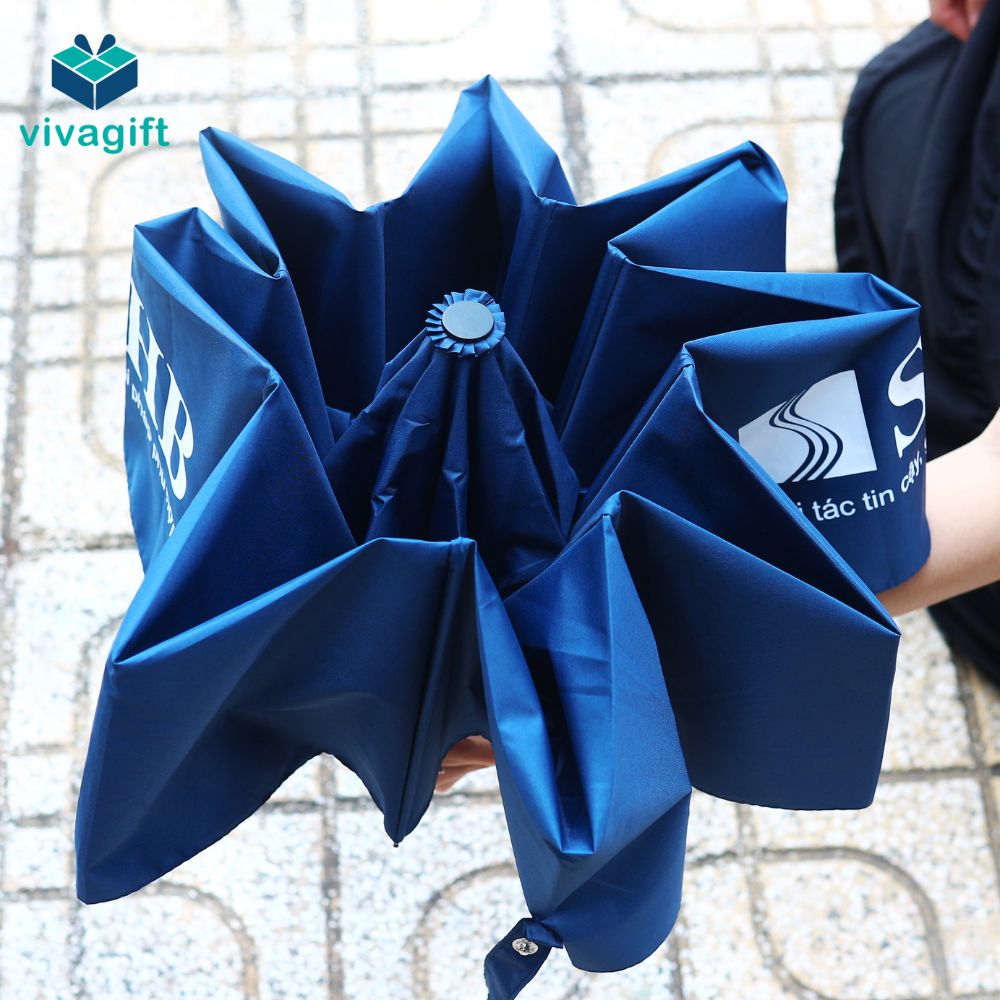 Dù Cầm Tay Gấp 3 Tự Động 2 Chiều 8 Kèo R=58cm D059 - Quatangviva.com
