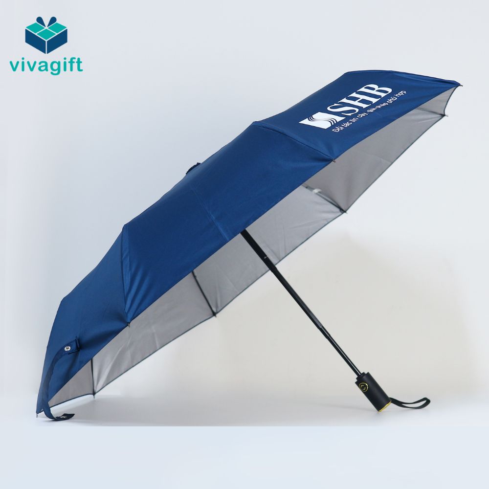 Dù Cầm Tay Gấp 3 Tự Động 2 Chiều 8 Kèo R=58cm D059 - Quatangviva.com