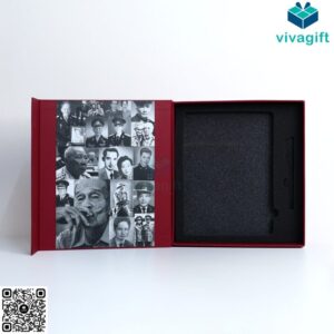 Hộp Nắp Gập Có Khóa Nam Châm Đựng Sổ Tay Và Bút HAD23 3