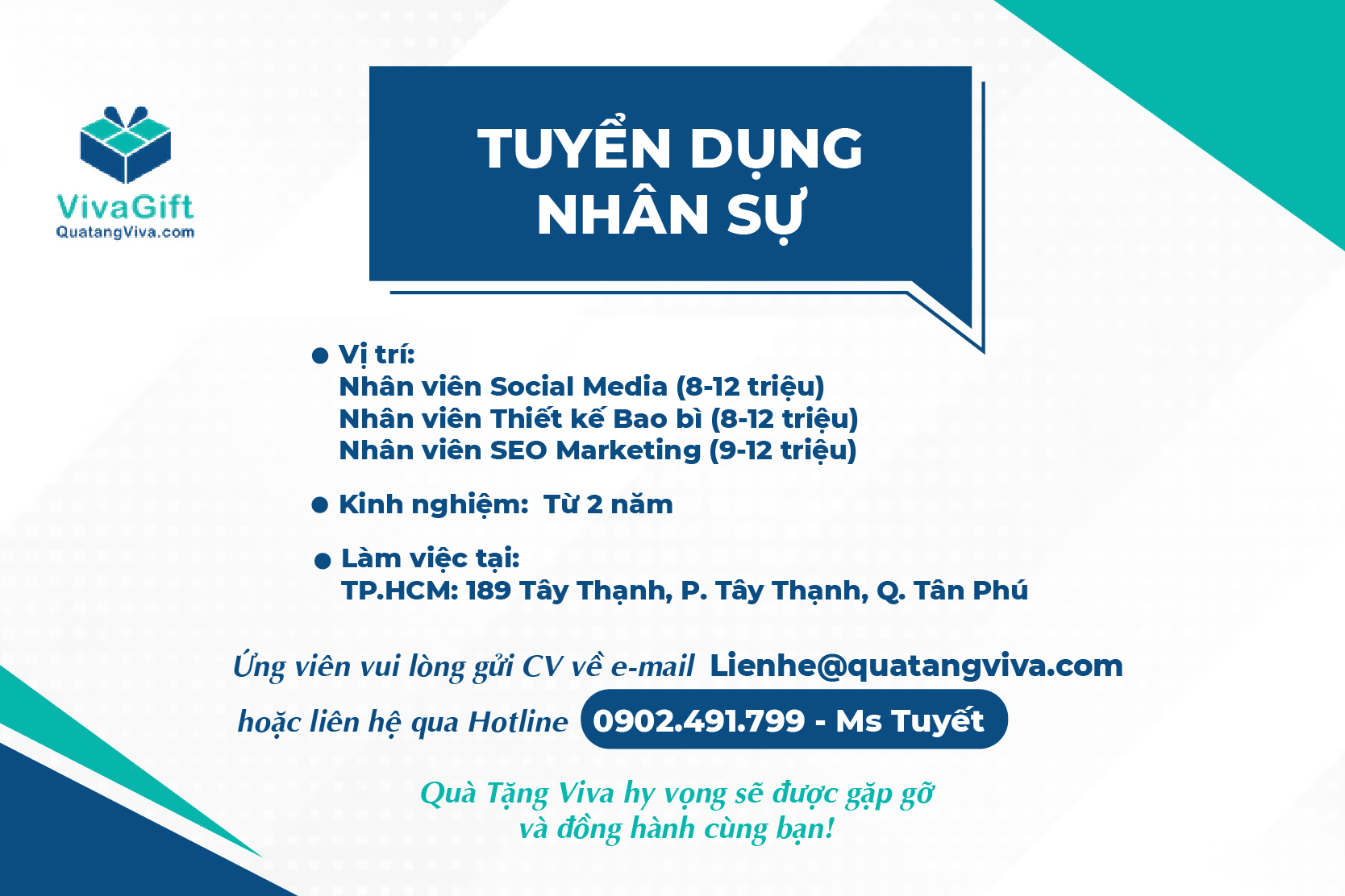 Tuyển Dụng Nhân Sự Tháng 2