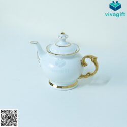 Bộ Ấm Chén Tứ Quý Bát Tràng Viền Chỉ Vàng 700ml A022 – Vivagift