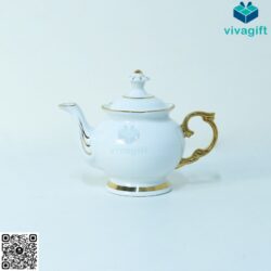 Bộ Ấm Chén Tứ Quý Bát Tràng Viền Chỉ Vàng 700ml A022 – Vivagift