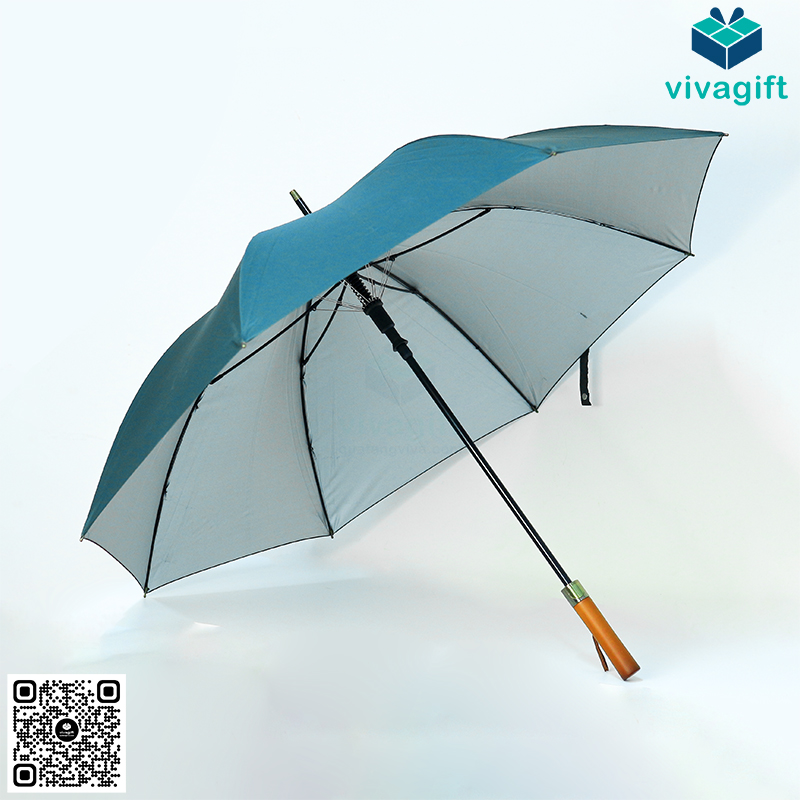 Dù Thẳng Poly Cán Gỗ R=75cm D054 6