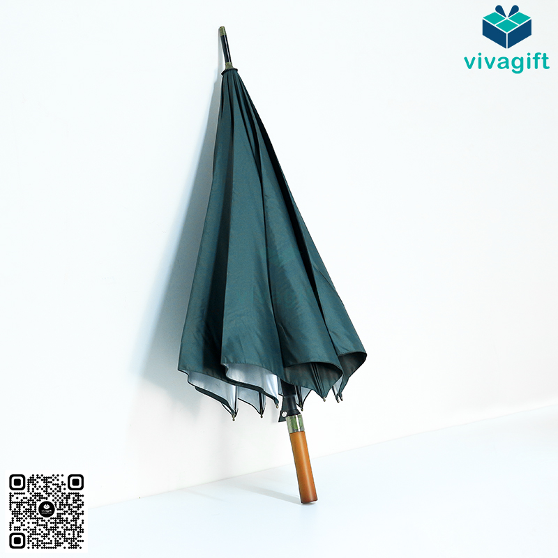Dù Thẳng Poly Cán Gỗ R=75cm D054 4