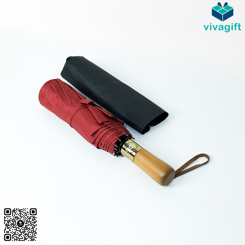 Ô Dù Gấp 3 Tự Động 2 Chiều Cán Gỗ 10 Kèo D061 3