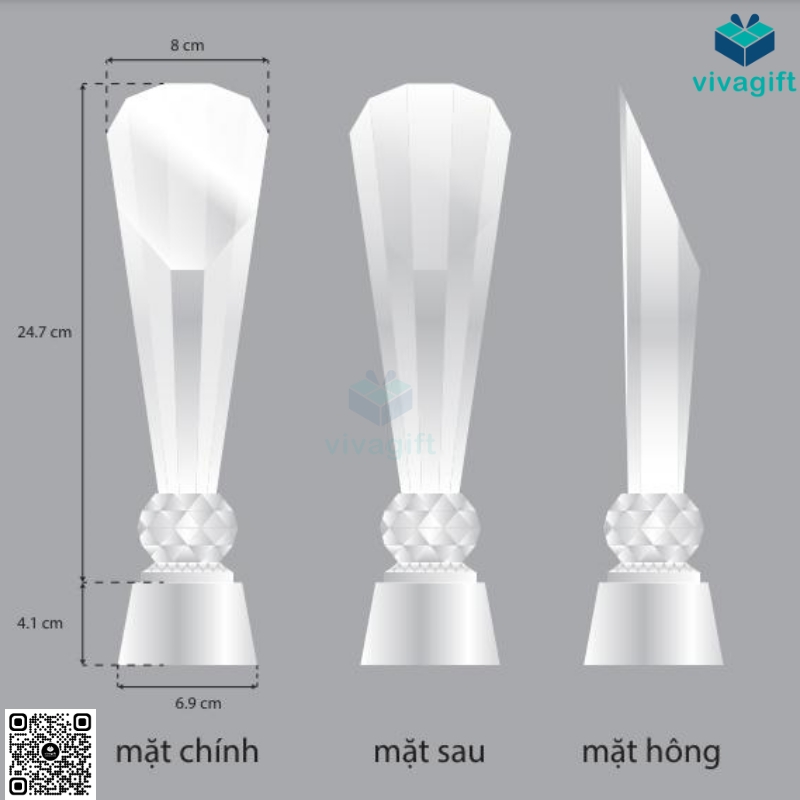 Cup Vinh Danh Pha Lê CVD-P203 1