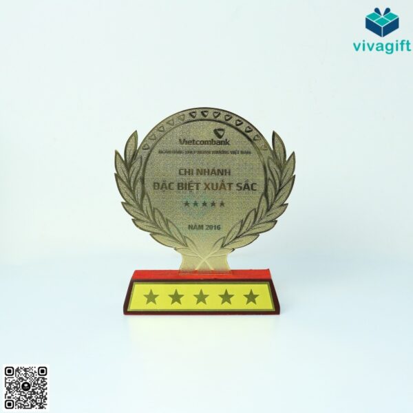 Kỷ Niệm Chương Gỗ Đồng Để Bàn KN-D301 - Hình ảnh 7