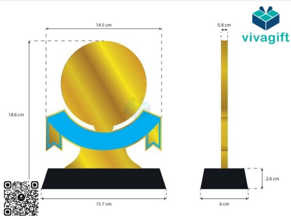 Kỷ Niệm Chương Gỗ Đồng KN-D305 5