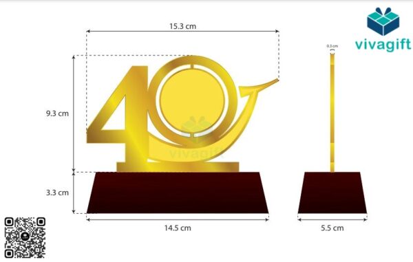 Kỷ Niệm Chương Gỗ Đồng Số 40 KN-D308 (6)