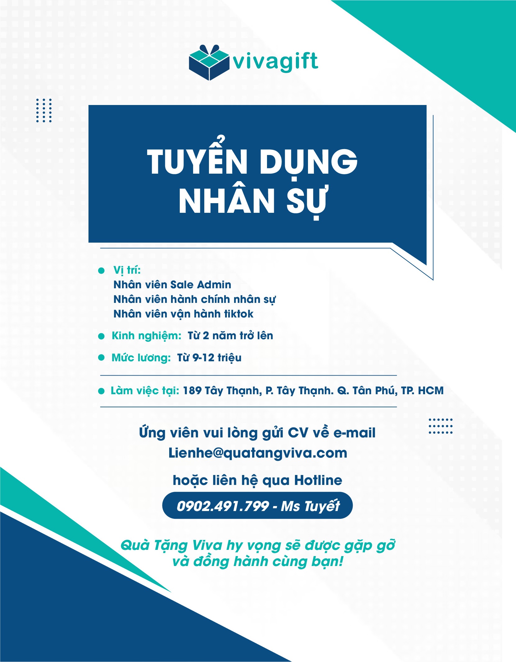 Tuyển dụng tháng 4