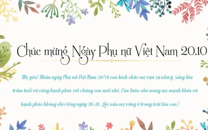 Các mẫu thiệp 20/10 đẹp nhất dành cho mẹ