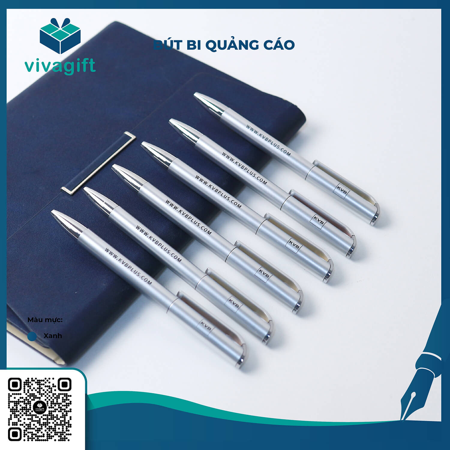 Bút Bi Quảng Cáo In Logo Theo Yêu Cầu Làm Quà Tặng - Quà Tặng Viva