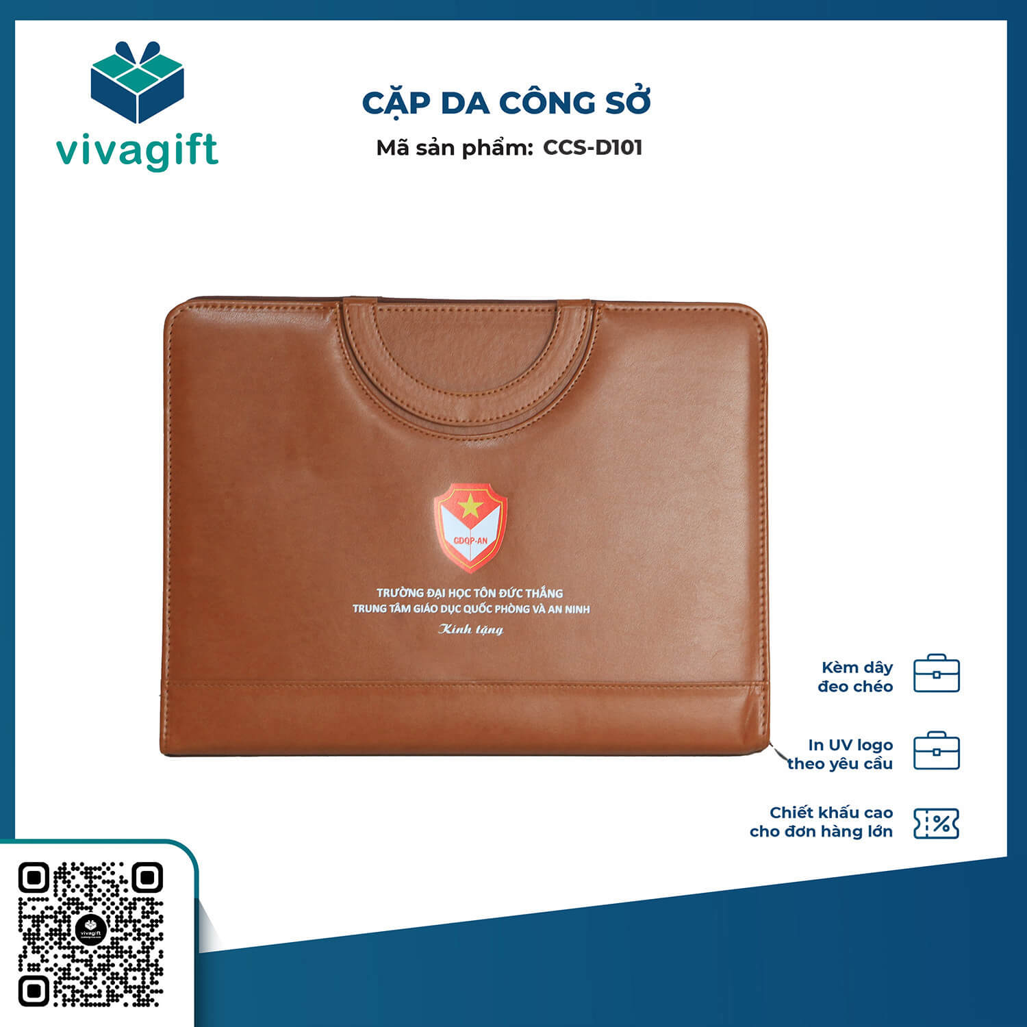 Cặp Da Công Sở CCS-D101 - Quà Tặng Viva