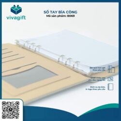 Sổ Tay Bìa Còng Gập 2 B069  – Quà tặng Viva